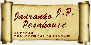 Jadranko Pešaković vizit kartica